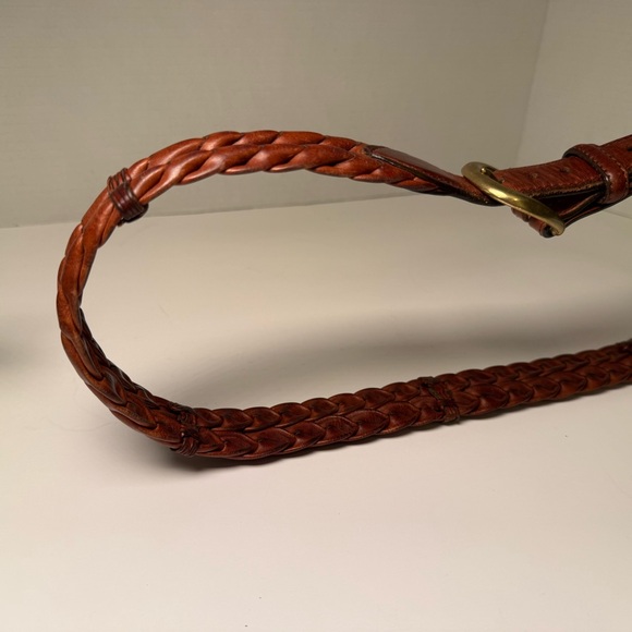 Brighton Women's Vintage 90s Brown Leather Belt Size 34/Small Western Cowgirl - Picture 13 of 16